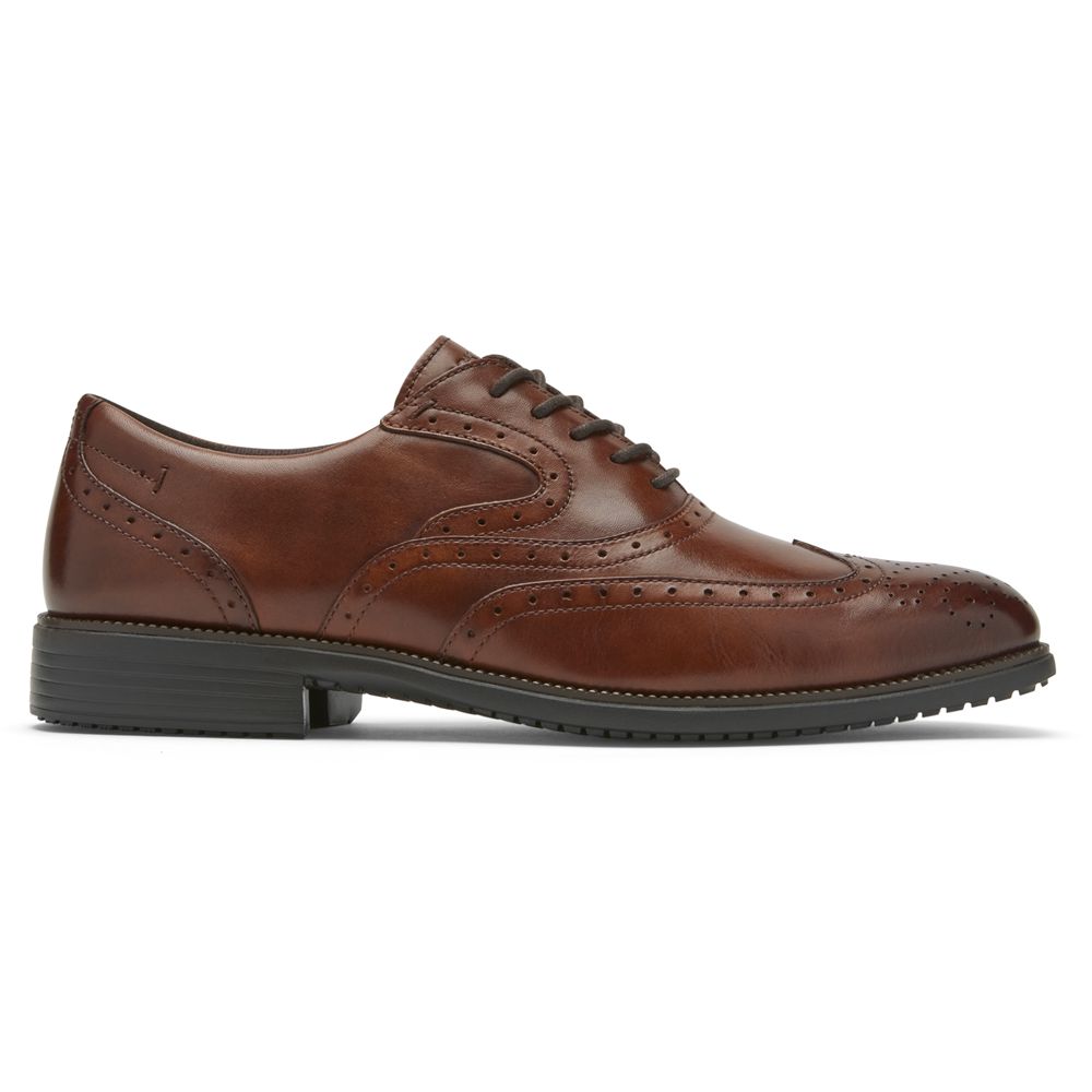 Rockport Total Motion Dressport Wingtip - Mens Oxfords - Brown - NZ (UTV-920635)